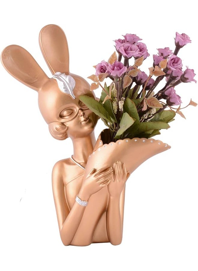 Decorative Flower Vases showpiece for Living Room, Bedroom, Kitchen, Dining Room, Office Decoration Home Decor 14 Inch(Peach) - Image 4